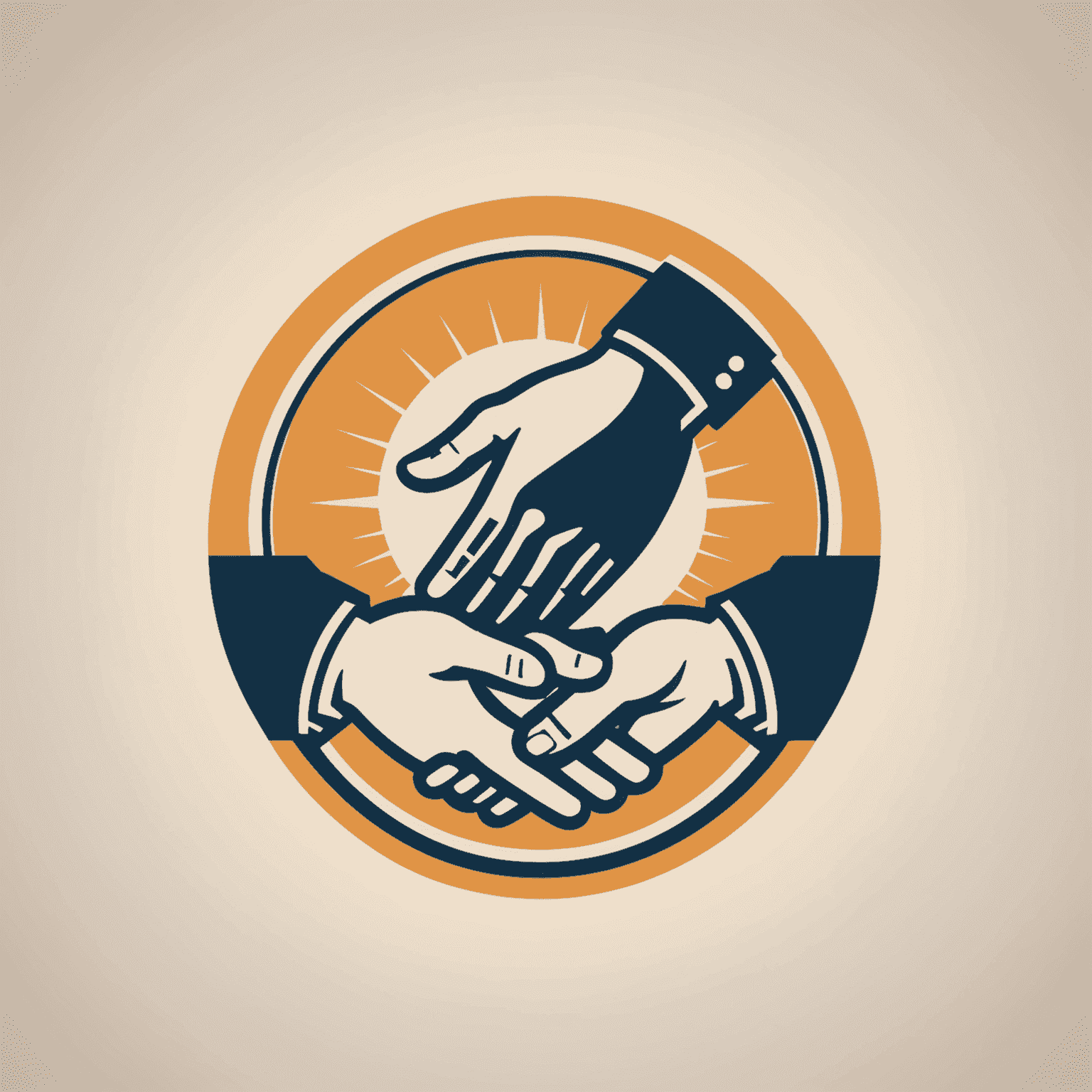 Impact logo featuring a stylized handshake symbolizing community collaboration