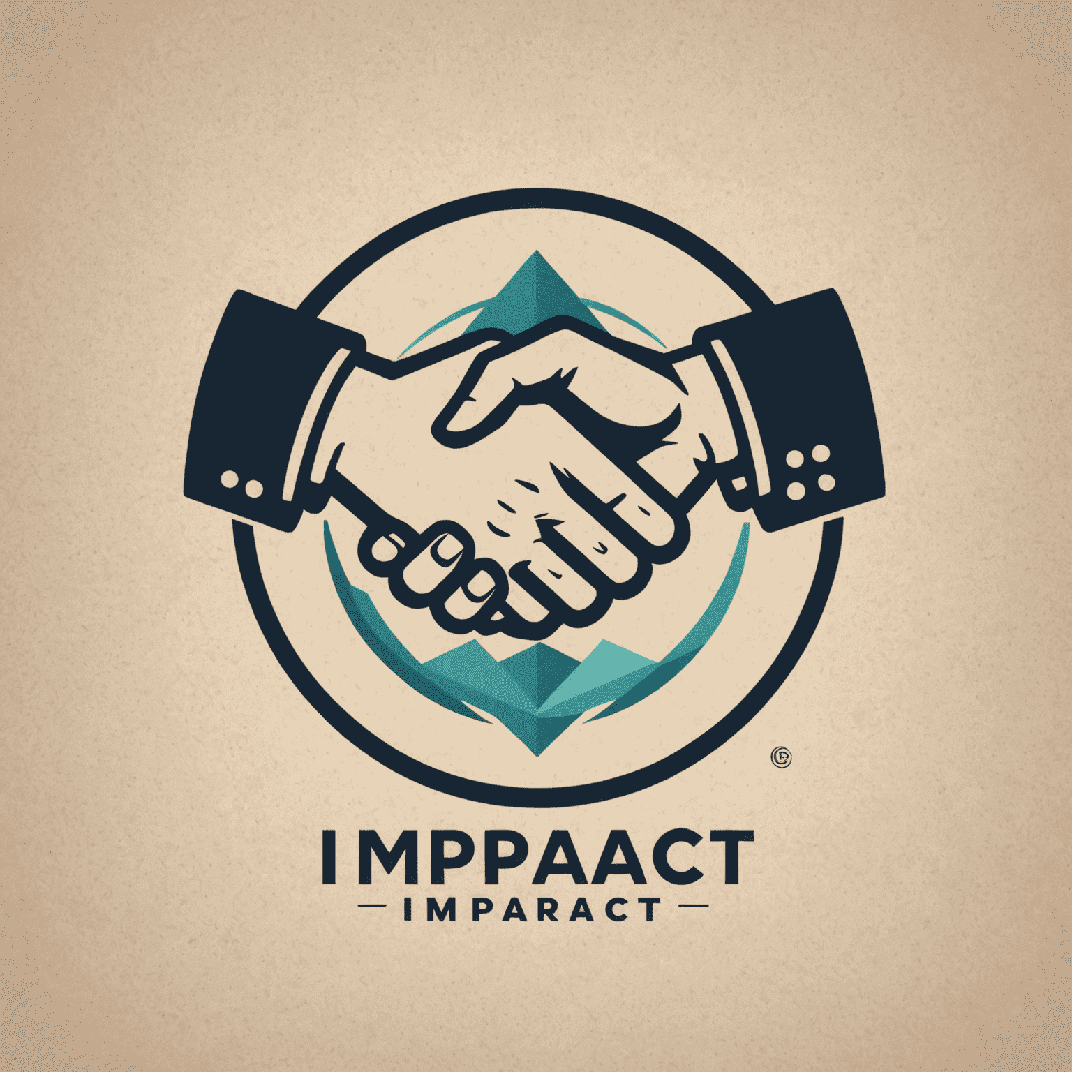 Impact logo featuring a stylized handshake symbolizing community collaboration