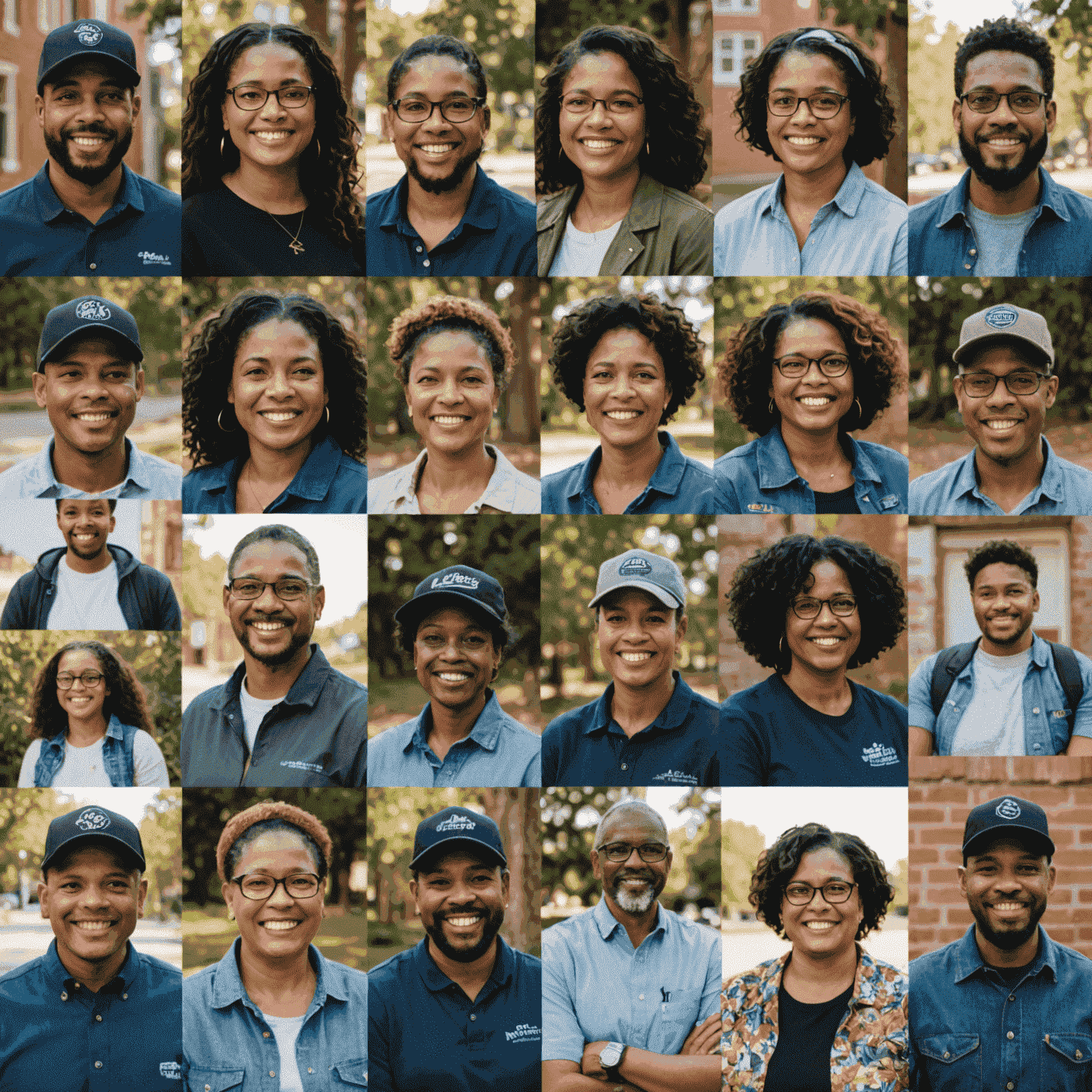 Collage of diverse community members sharing their experiences and the impact of local projects