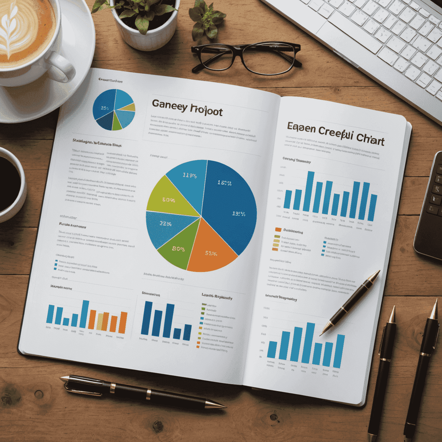 Sample impact report showing graphs, charts, and key statistics from a community project